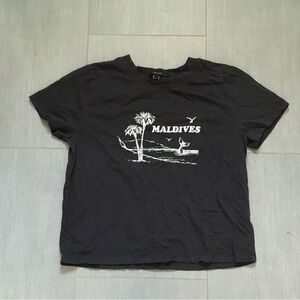 Forever 21 Black Maldives Graphic Tee